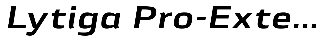 Lytiga Pro-Extended Bold Italic